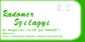 radomer szilagyi business card